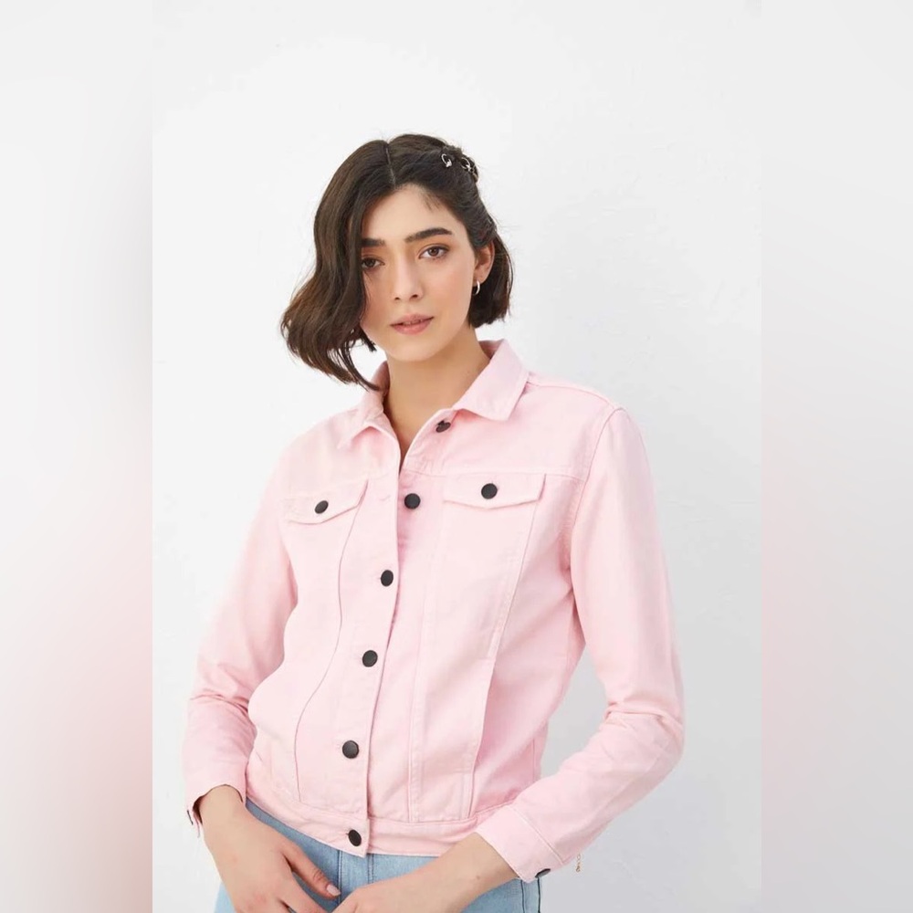 Talbots Pink Jean Jacket - Size Large